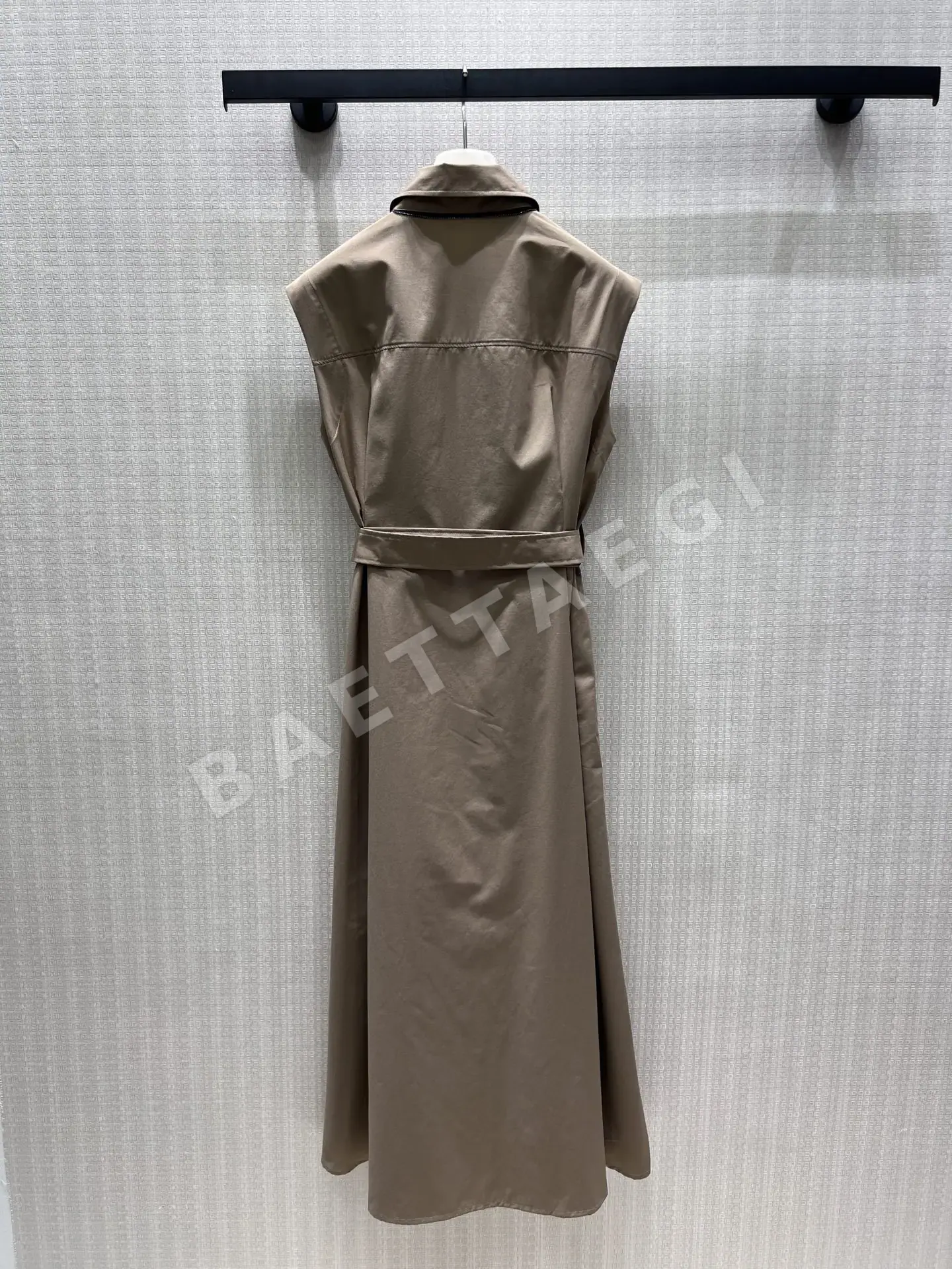 브루넬로쿠치넬리 브라운 포플린 A라인 민소매 원피스 상세 이미지 7