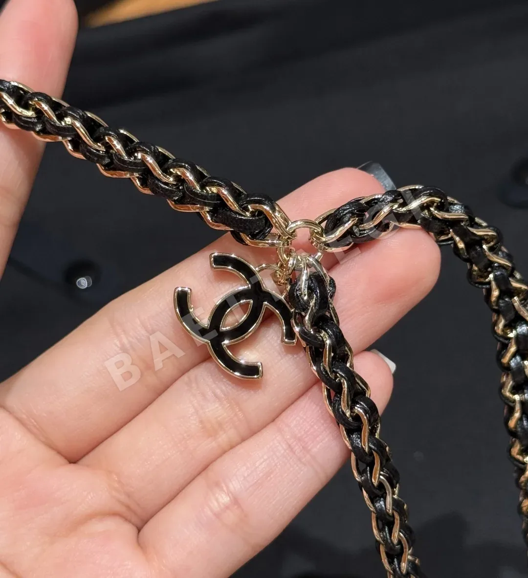 샤넬 더블 C 로고 체인 가죽 벨트 상세 이미지 8