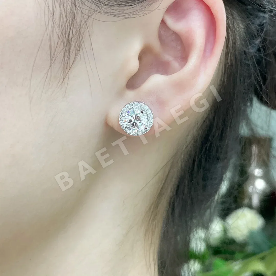 티파니 라운드 다이아몬드 스터드 귀걸이 71299