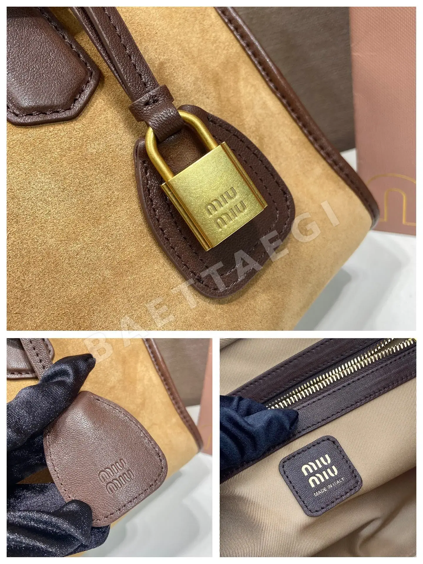 미우미우 스웨이드 핸드백 5BB205 상세 이미지 9
