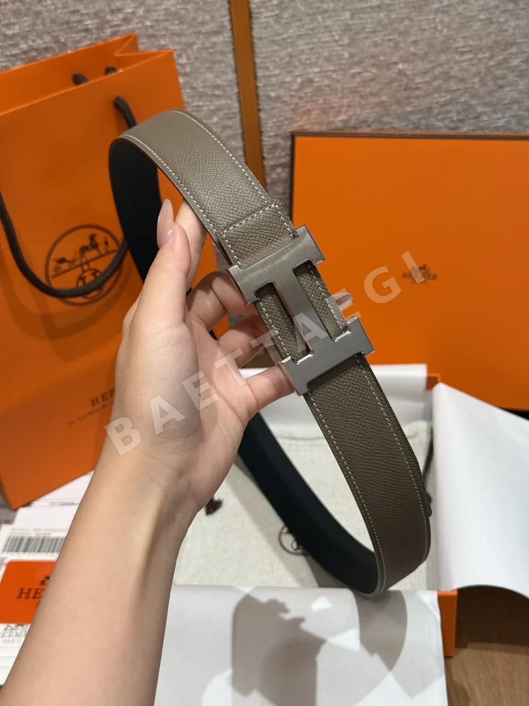 에르메스 콘스탕스 H 버클 리버시블 가죽 벨트 상세 이미지 3
