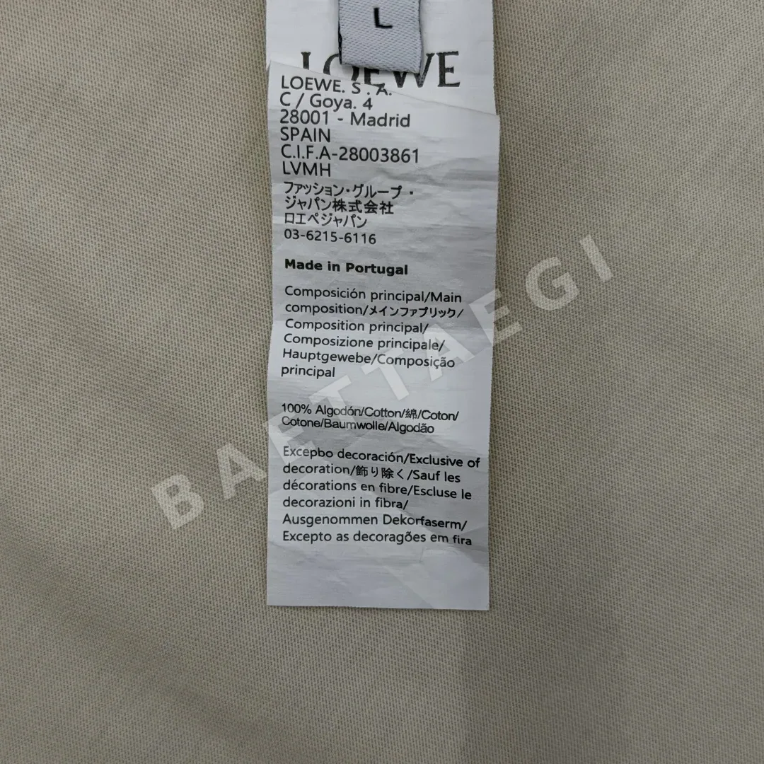 로에베 아나그램 자수 남성 코튼 반팔 티셔츠 상세 이미지 9