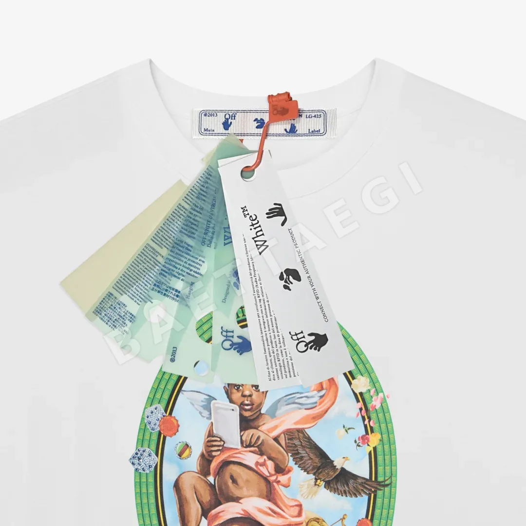 오프화이트 남성 반팔 티셔츠 상세 이미지 4