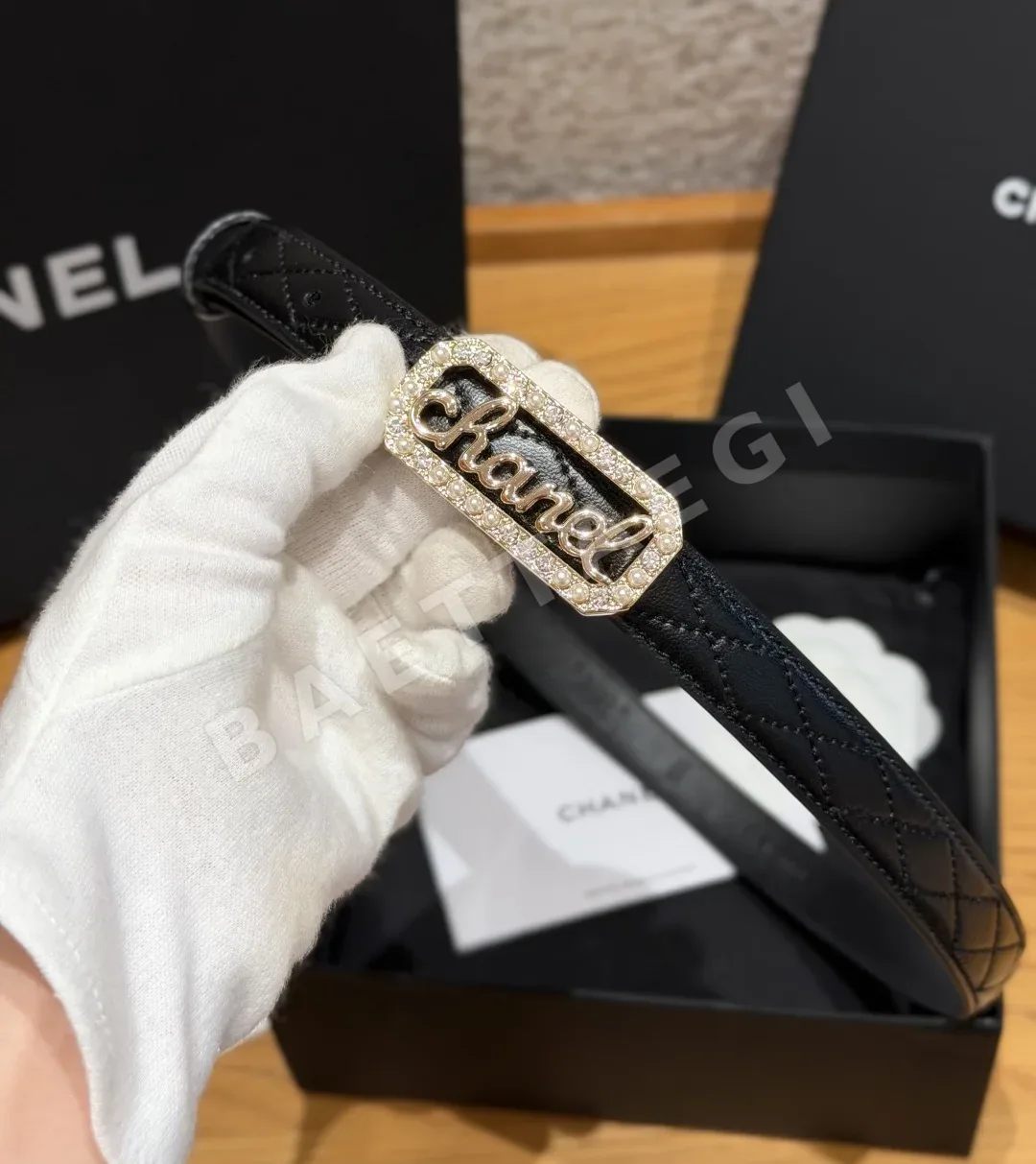 샤넬 퀼팅 램스킨 벨트 상세 이미지 8