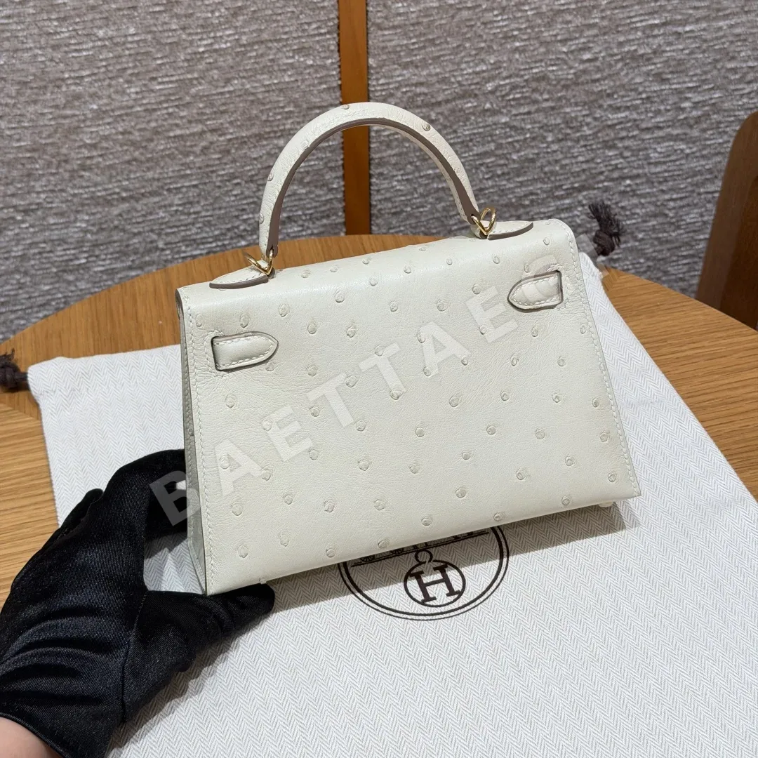 에르메스 미니 켈리 2 오스트리치 가죽 가방 상세 이미지 2