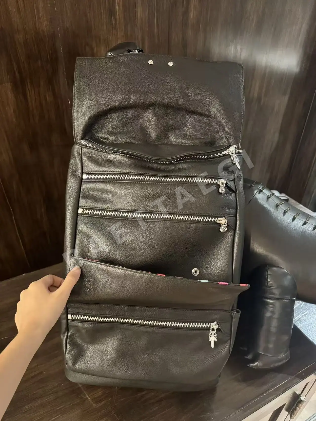 크롬하츠 컬러풀 패치워크 캔버스 백팩 상세 이미지 7