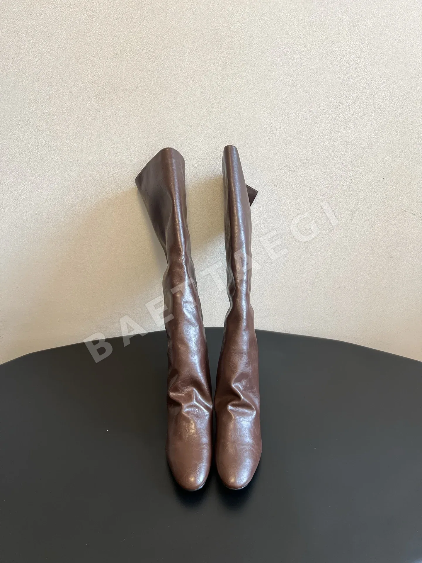 더로우 부츠 PU 플랫 207470