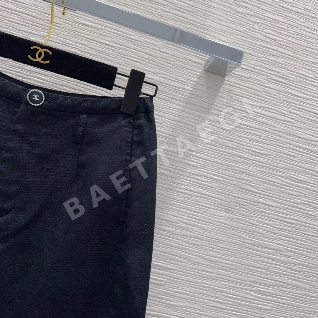 샤넬 린넨 미들 길이 반바지 여성 바지 상세 이미지 4