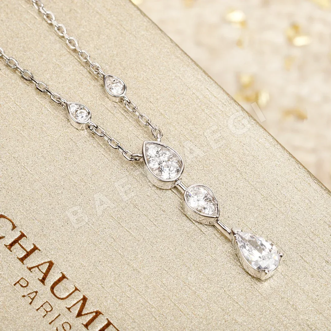 쇼메 티어드롭 925 스털링 실버 목걸이 상세 이미지 8