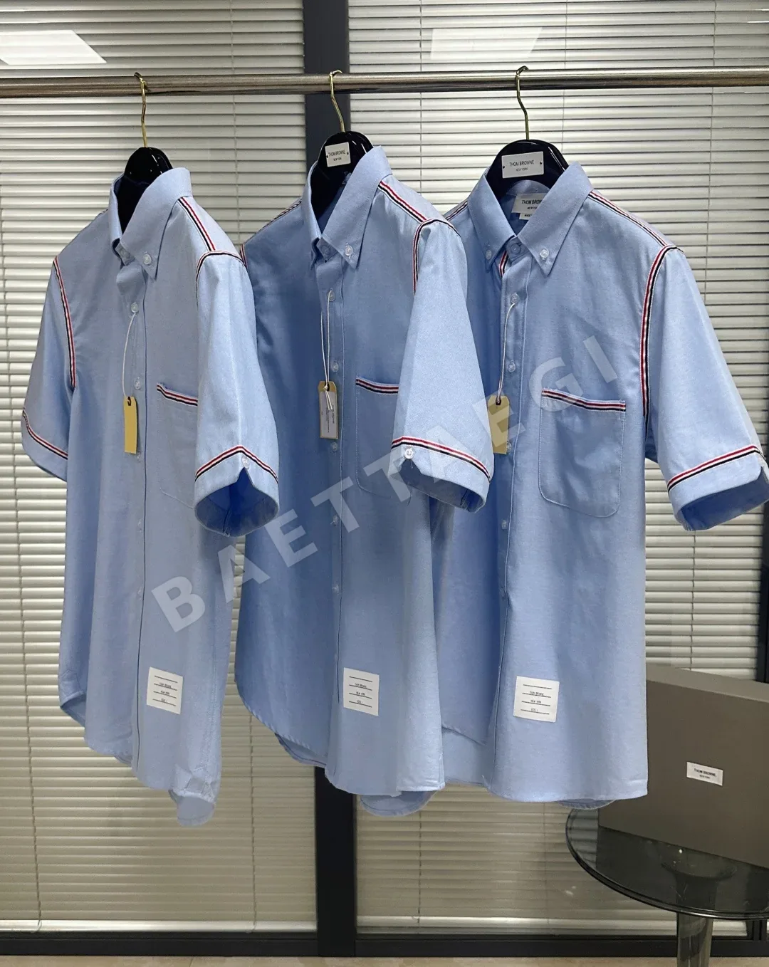 톰브라운 리본 장식 반팔 셔츠 상세 이미지 6