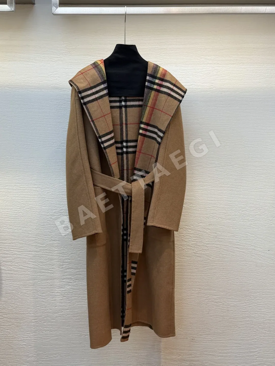 버버리 더블페이스 울 목욕가운 코트 상세 이미지 3