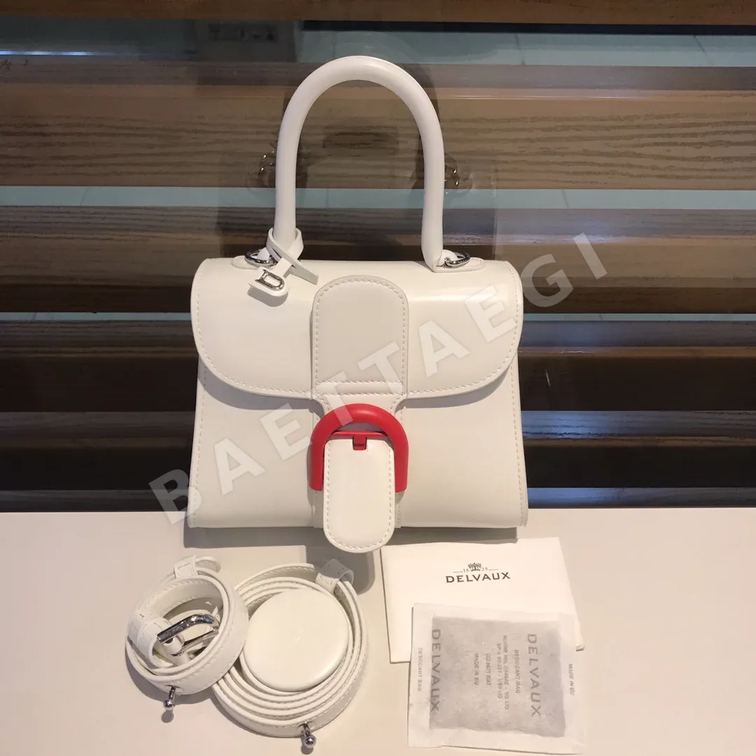 델보 더블 링 브릴리언트 박스 가죽 숄더백 20 cm 190564