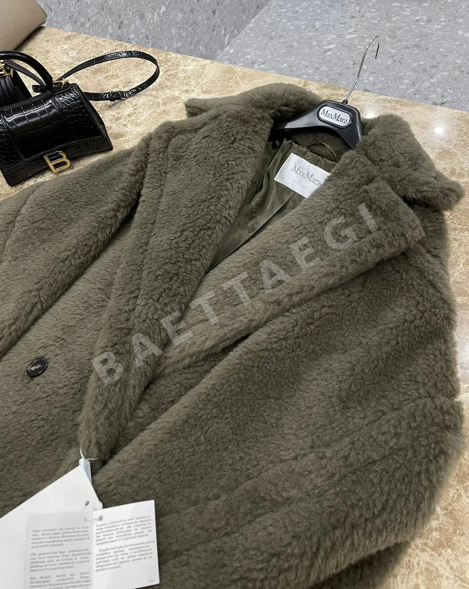 막스마라 테디 알파카 울 코트 상세 이미지 5