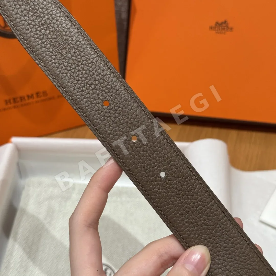에르메스 남성용 양면 가죽 벨트 상세 이미지 7