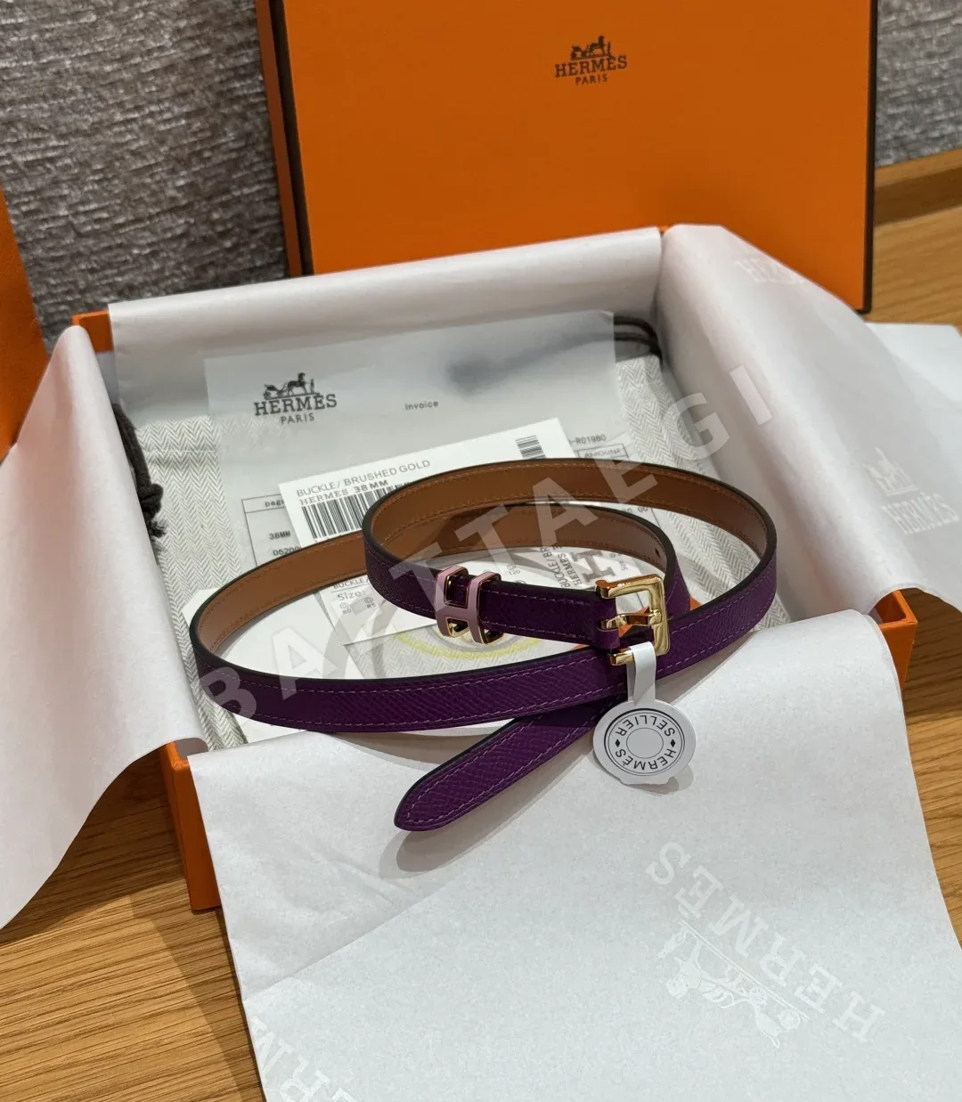 에르메스 팝 H 에포슨 카프스킨 벨트 178951