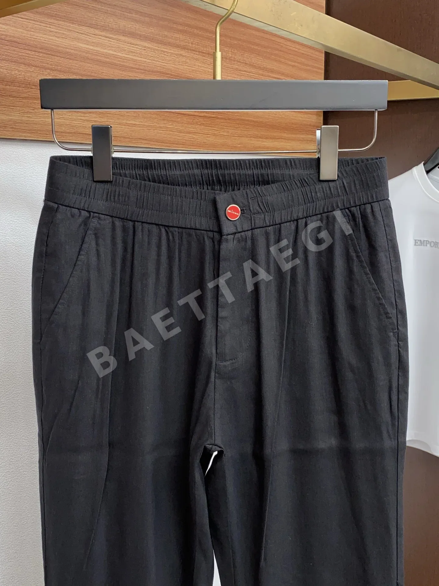 키톤 면 마 혼방 캐주얼 남성 바지 상세 이미지 3