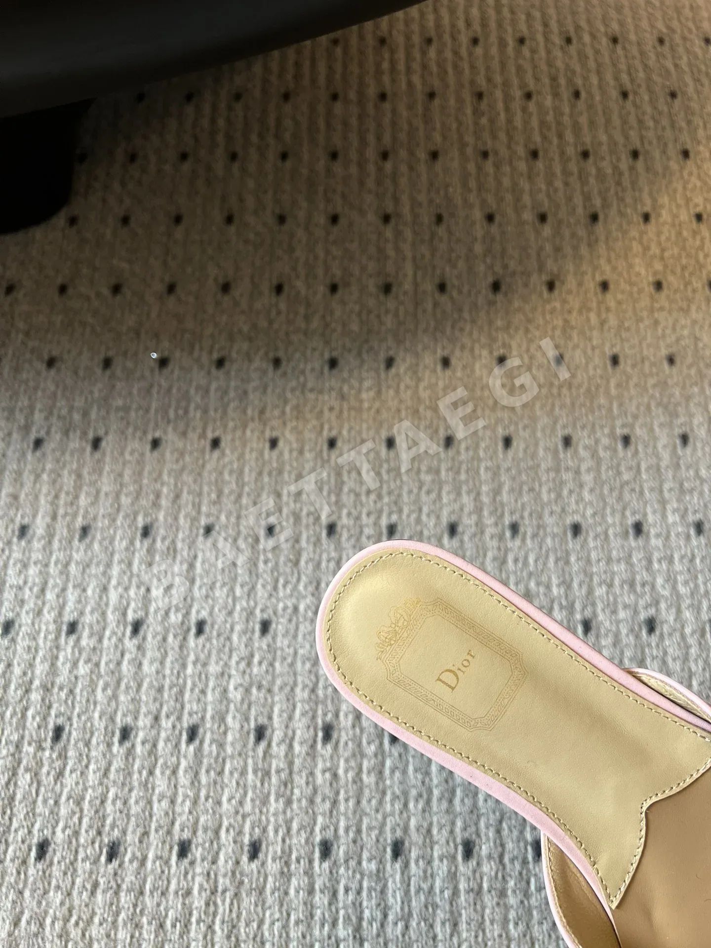 디올 리본 장식 스퀘어 토 플랫 상세 이미지 8