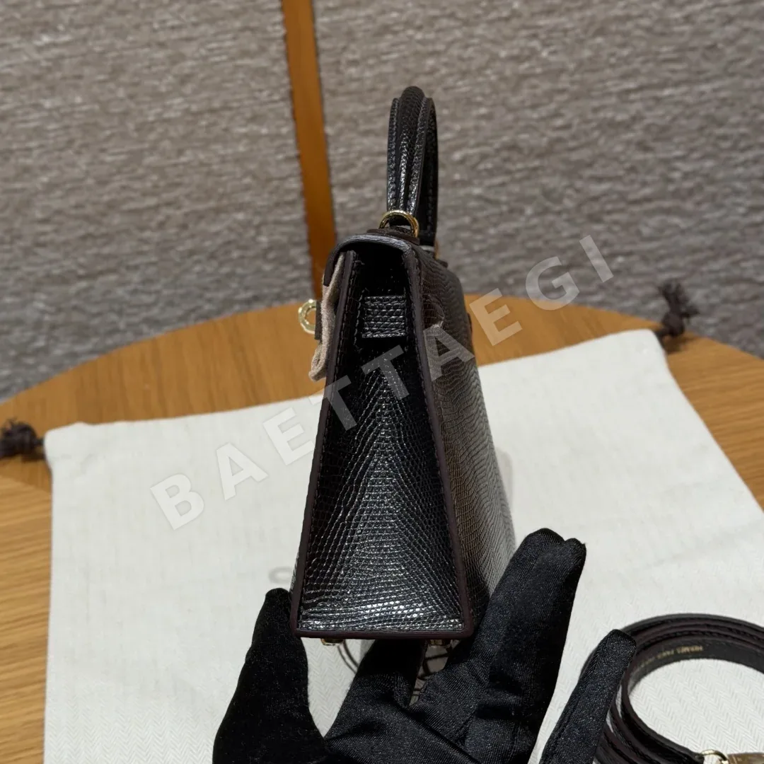 에르메스 켈리 미니 도마뱀 가죽 지갑 상세 이미지 4