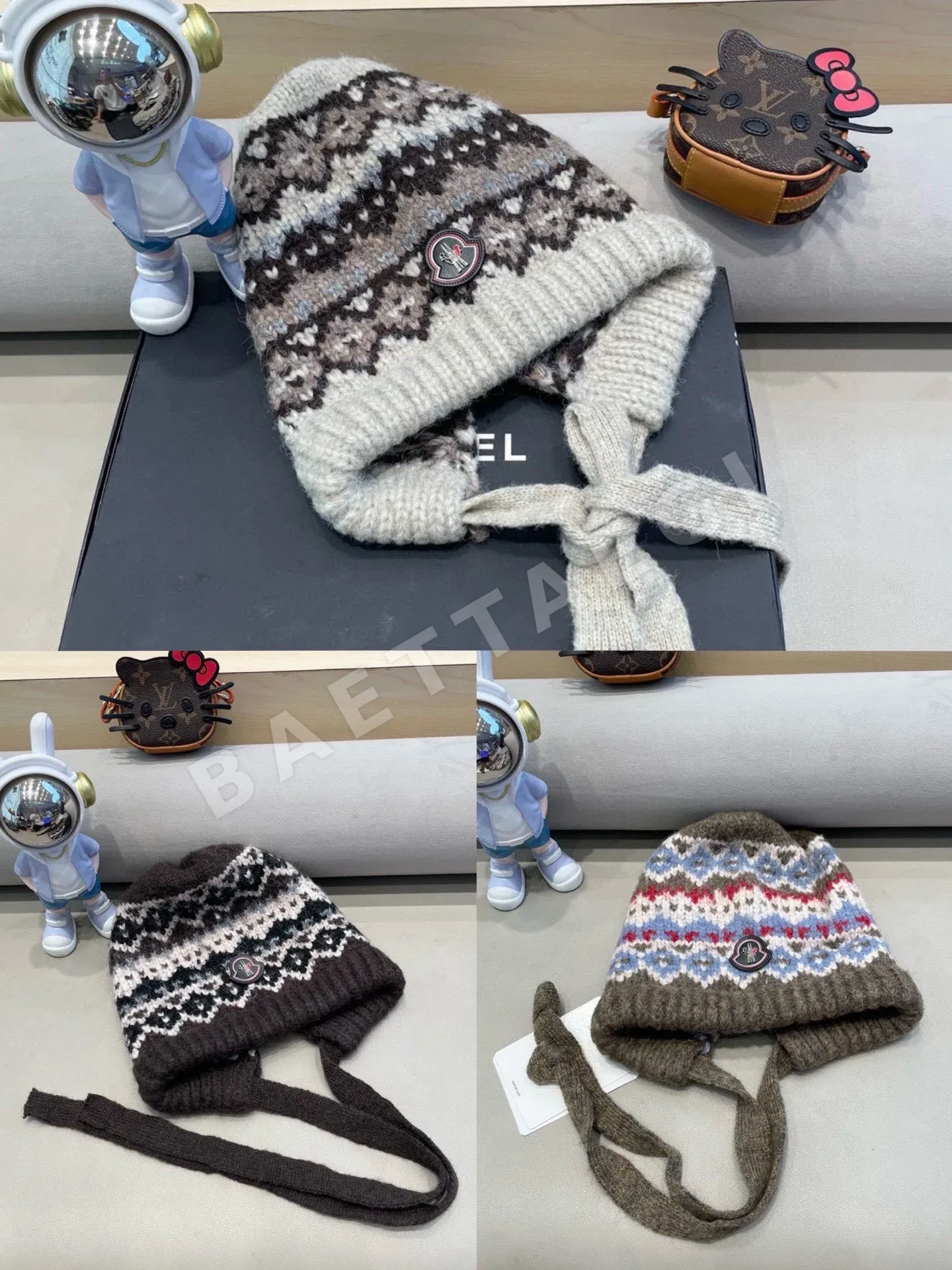 몽클레르 페어아일 울 니트 모자 상세 이미지 5