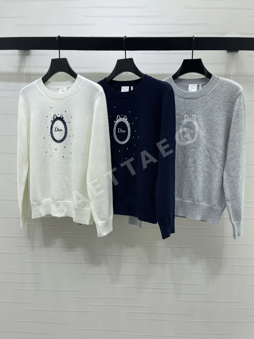 디올 로고 울 혼방 니트 스웨터 155671
