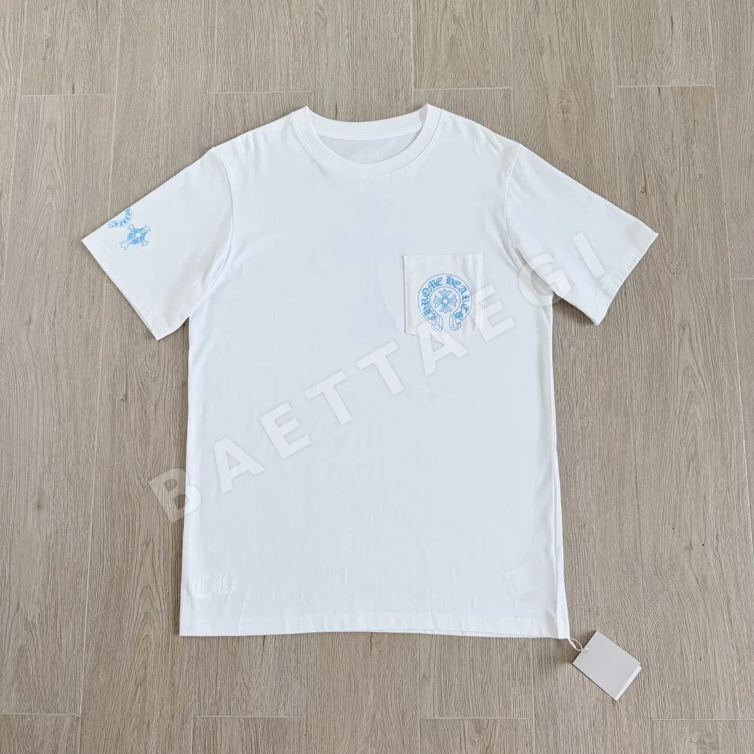 크롬하츠 블루 크로스 반팔 티셔츠 상세 이미지 5