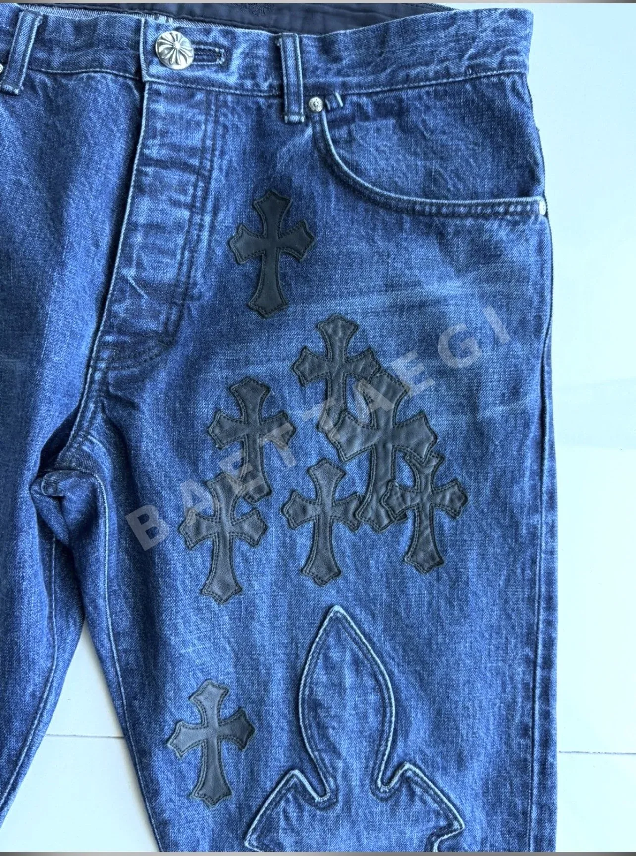 크롬하츠 블루 플레임 남성 바지 상세 이미지 2