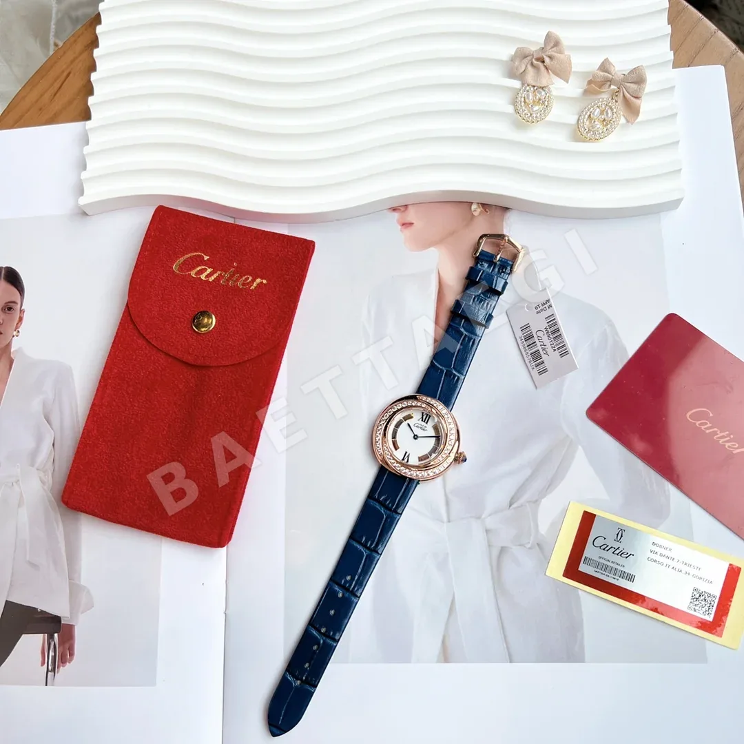 까르띠에 시계 로즈골드 사파이어 글라스 화이트 레플리카 42826 Cartier 상세 이미지 3