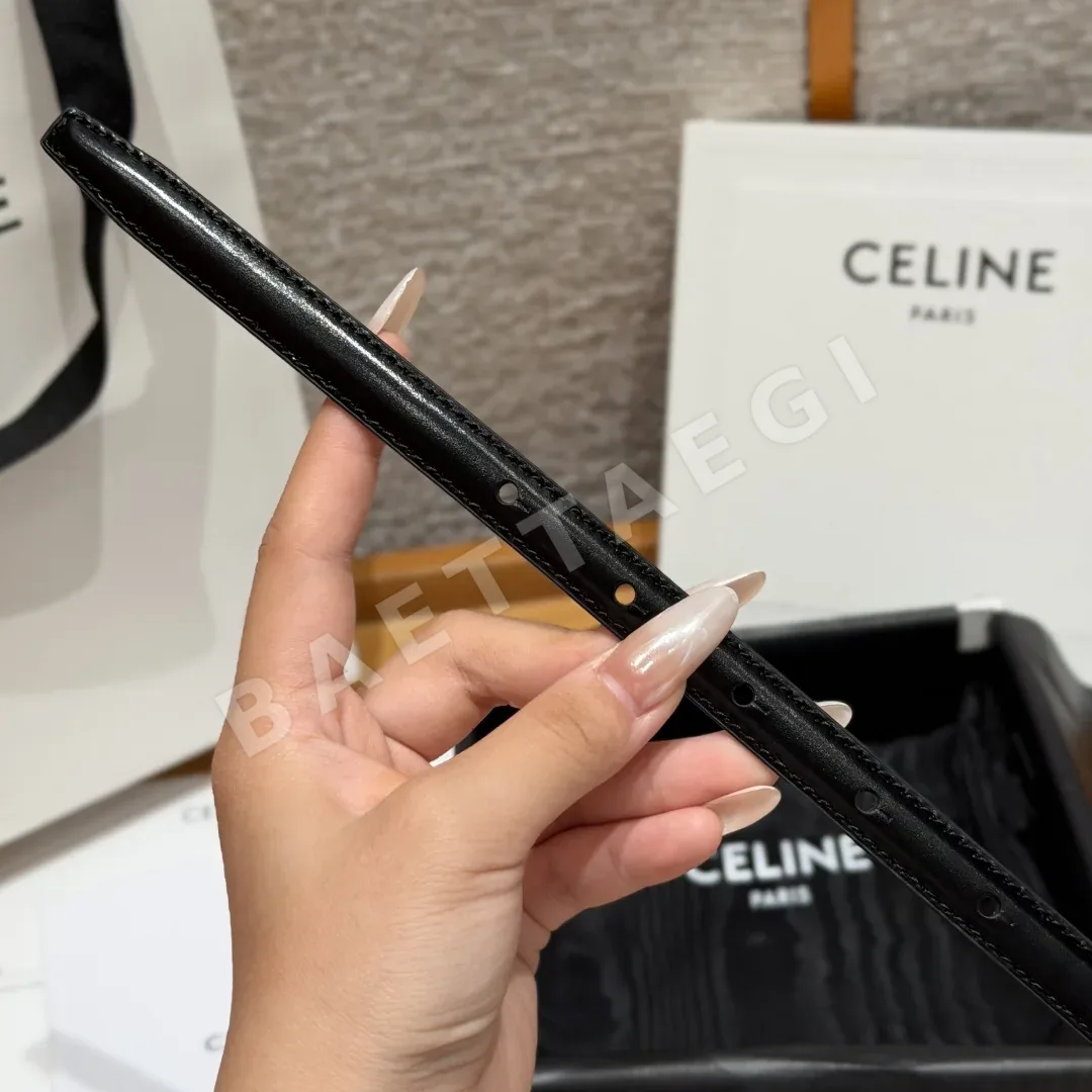 셀린느 메종 13mm 골드 버클 가죽 벨트 상세 이미지 9