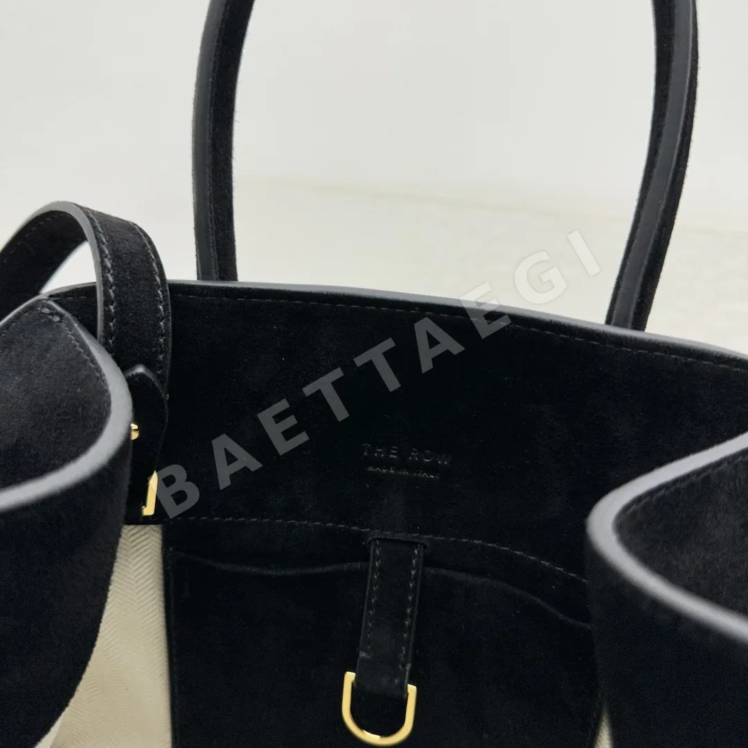 더로우 매트 블랙 스웨이드 카프스킨 닥터즈백 가방 상세 이미지 9