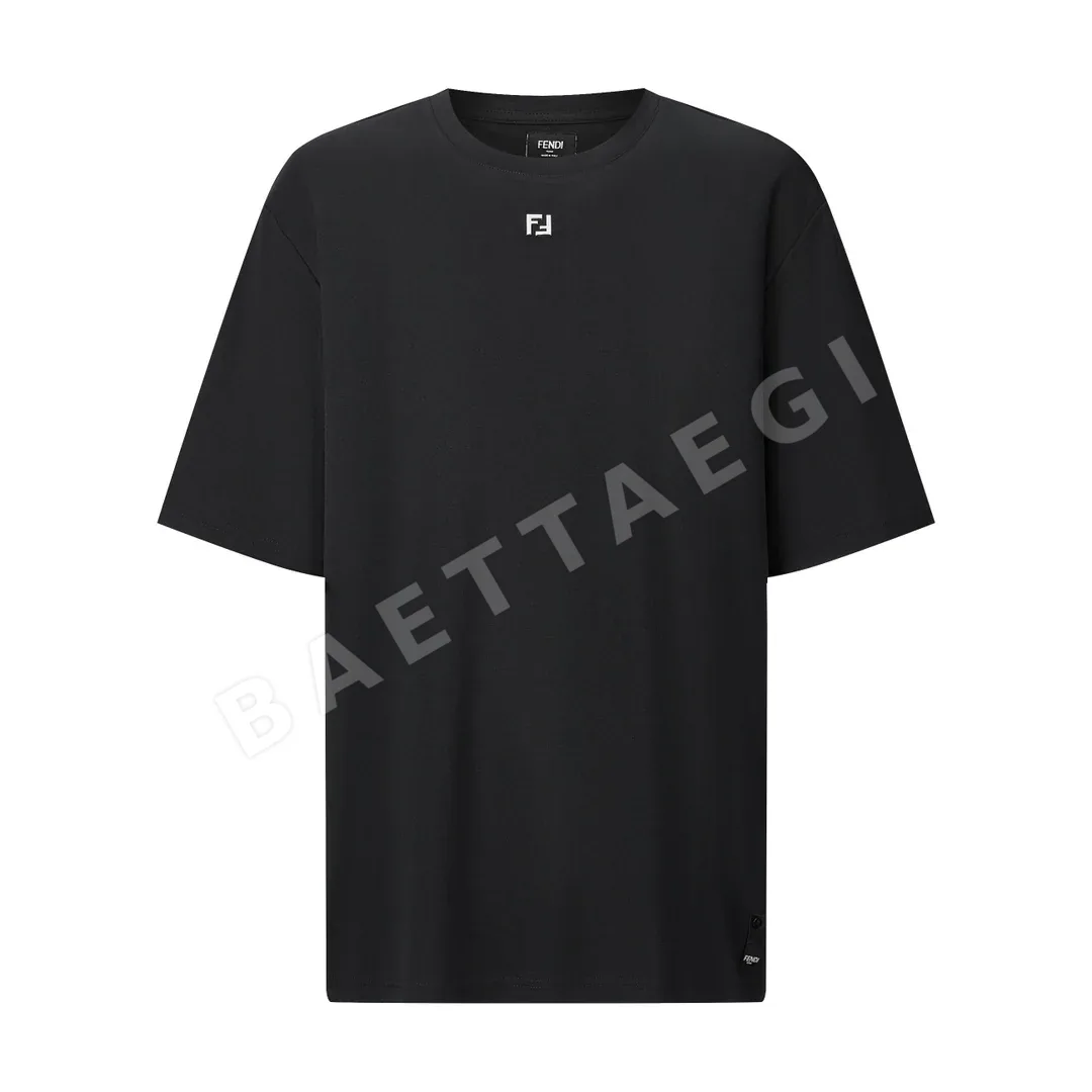 펜디 더블 F 로고 남성 반팔 티셔츠 100447