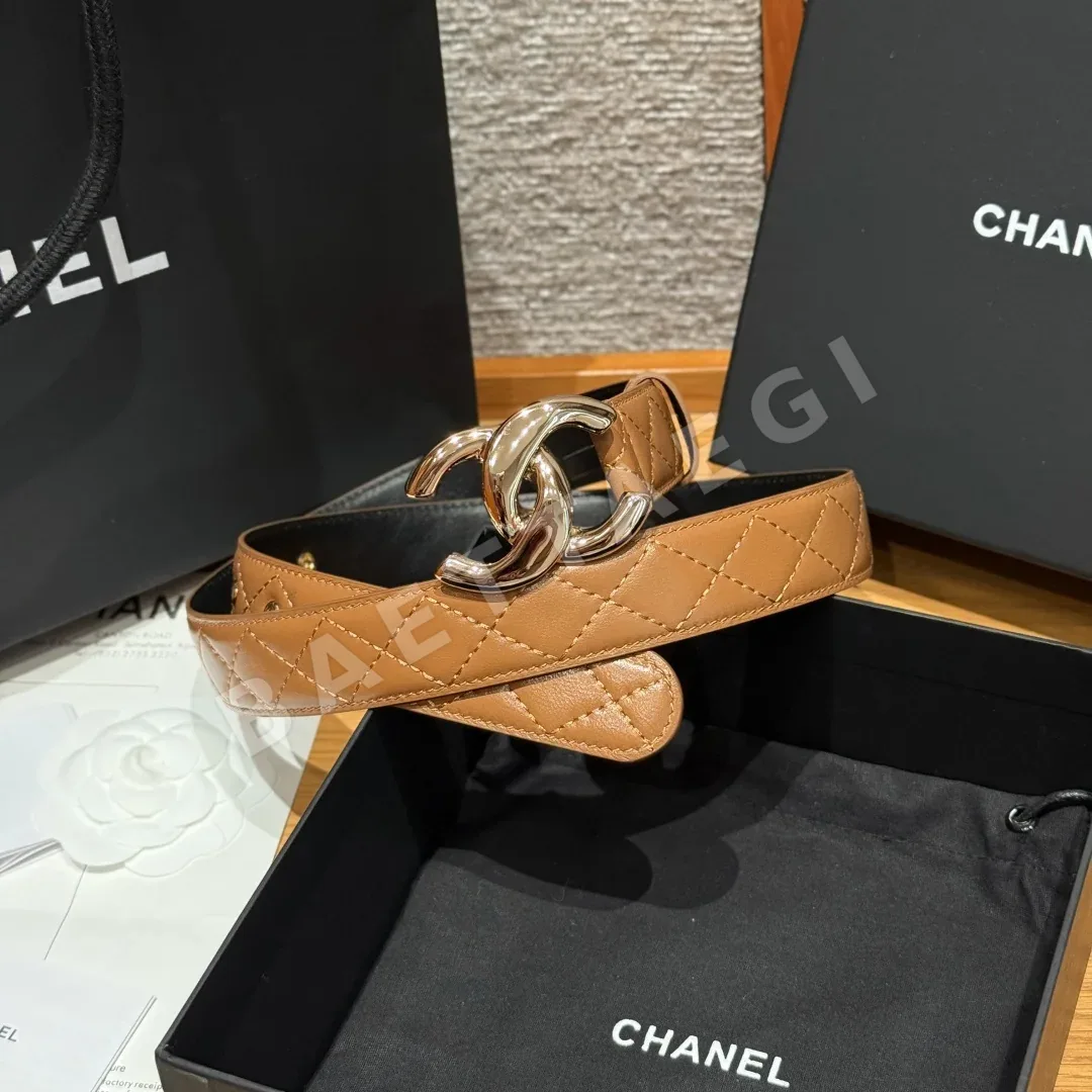 샤넬 램스킨 더블 C 메탈 로고 벨트 상세 이미지 2
