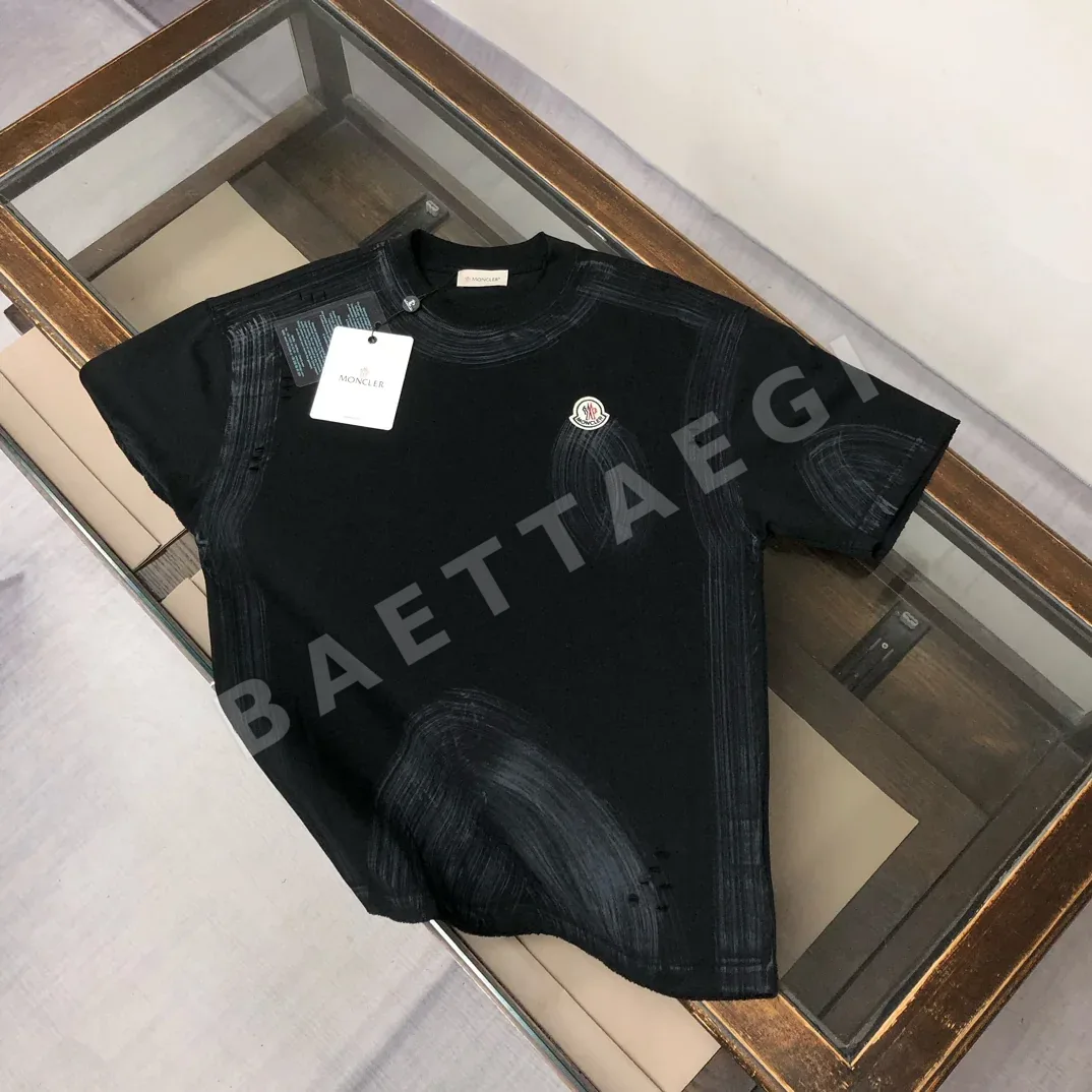 몽클레르 워시드 크루넥 남성 반팔 티셔츠 48626
