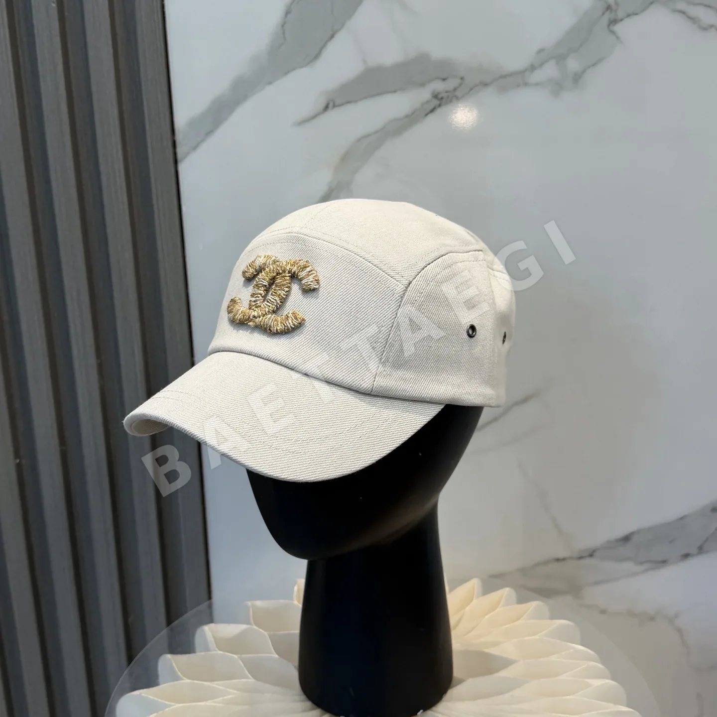 샤넬 3D 자수 로고 베이스볼 모자 118583