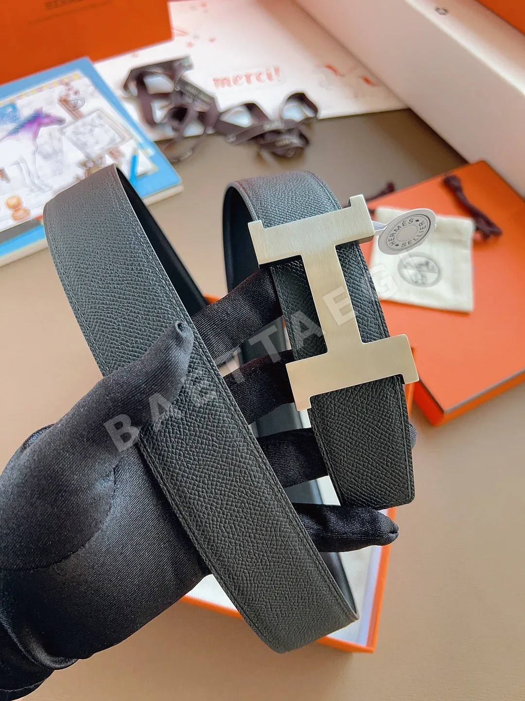 에르메스 프렌치 엡솜 가죽 양면 벨트 상세 이미지 1