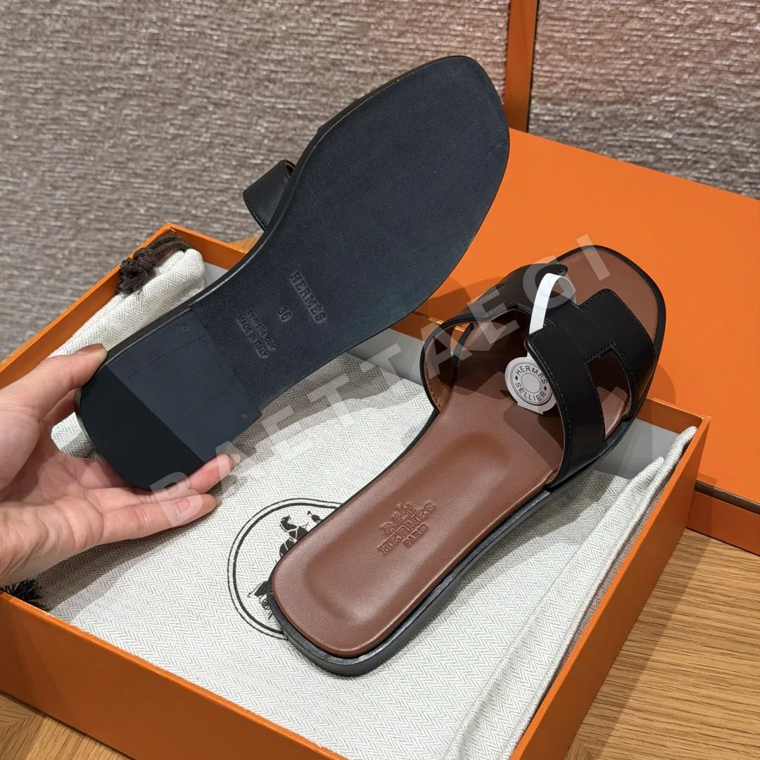 에르메스 181 오란 블랙 슬리퍼 8443 상세 이미지 6
