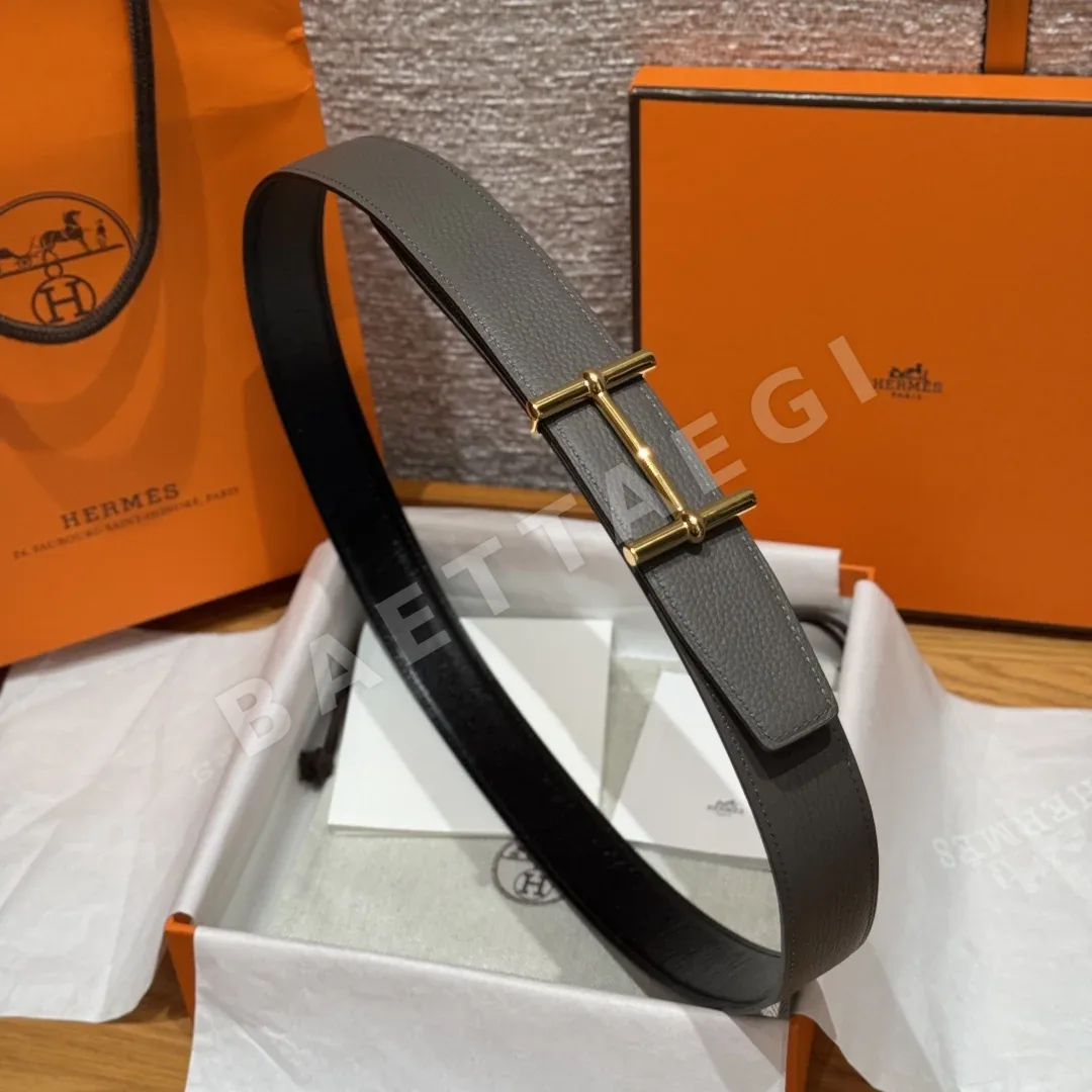 에르메스 당클르 양면 가죽 벨트 상세 이미지 3