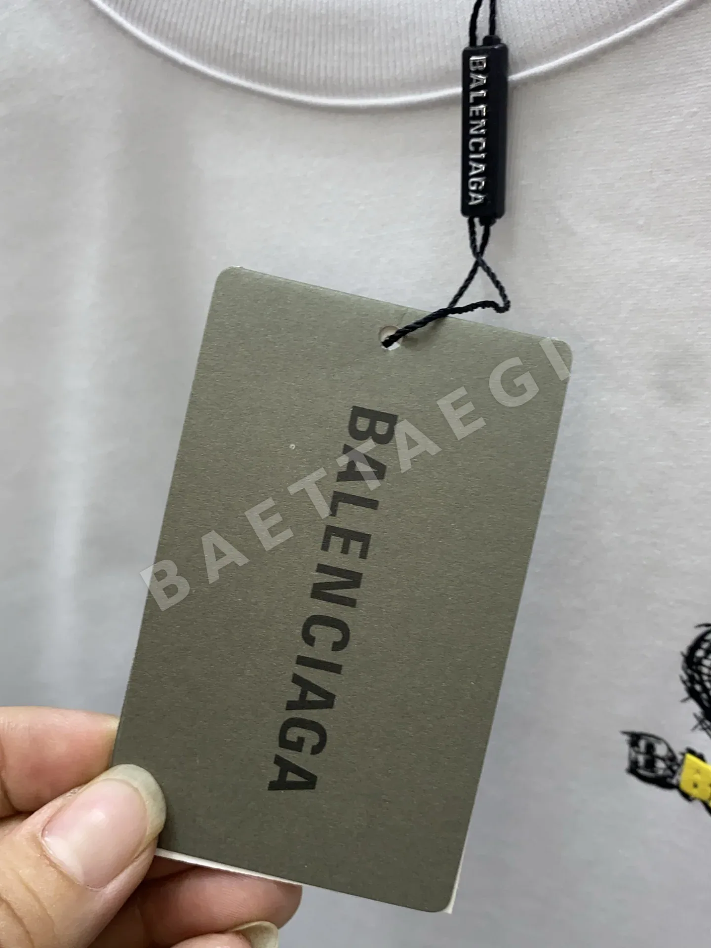 발렌시아가 코튼 크루넥 남성 반팔 티셔츠 상세 이미지 7