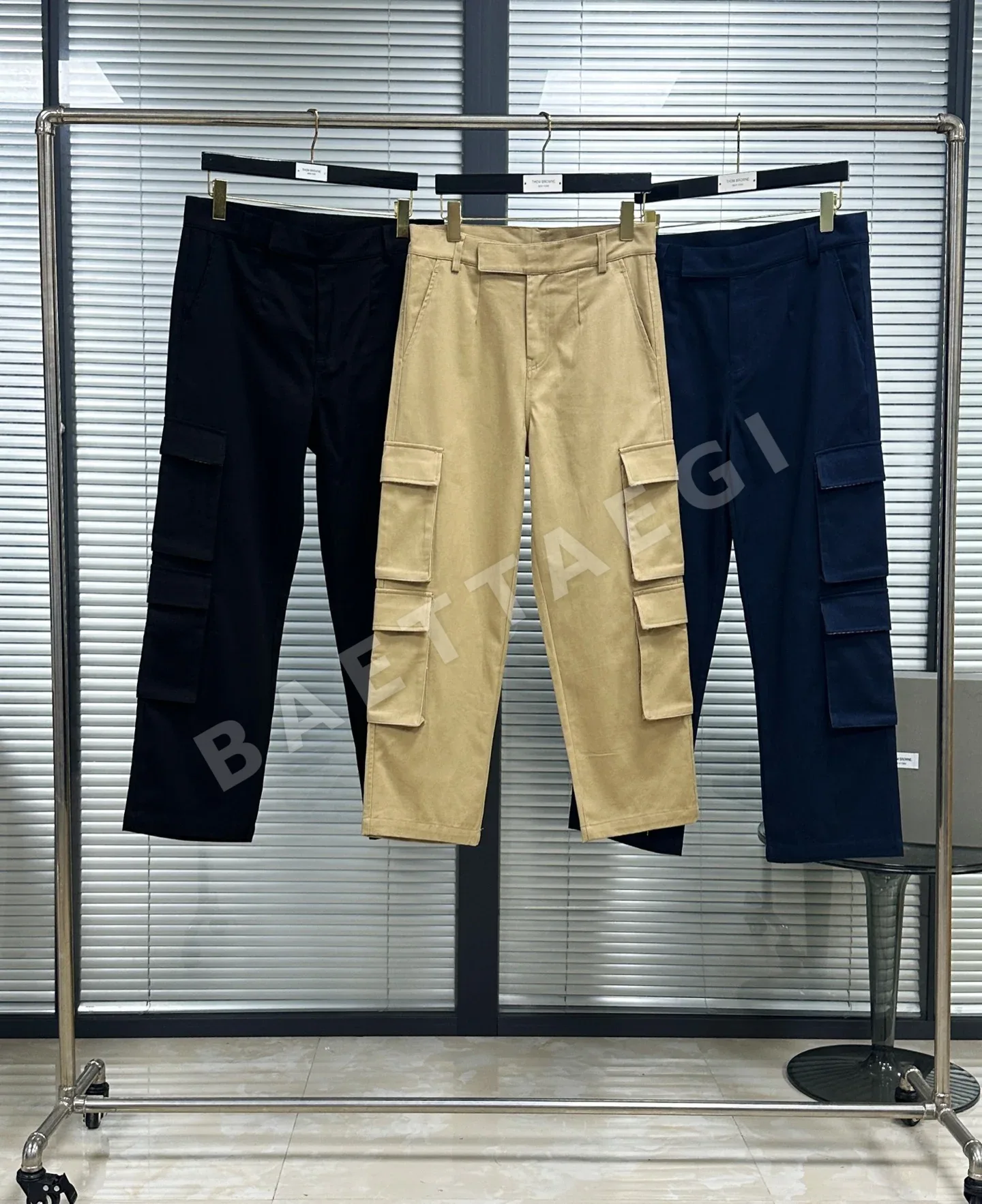 톰브라운 워싱 블랙 네이비 블루 남성 바지 레플리카 46716 Thom Browne