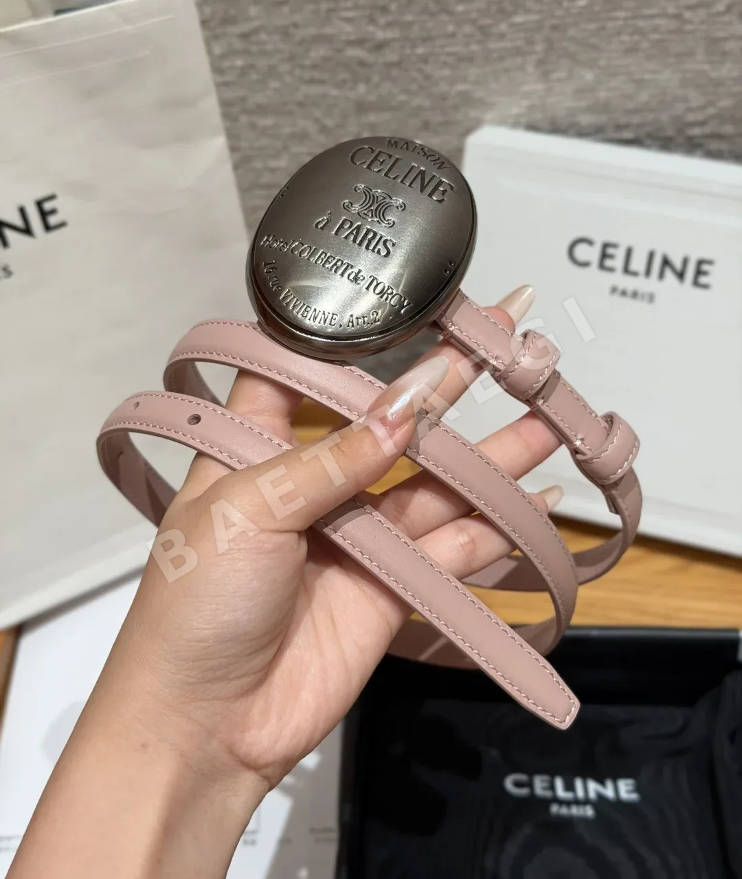 셀린느 MAISON 13mm 가죽 벨트 상세 이미지 2