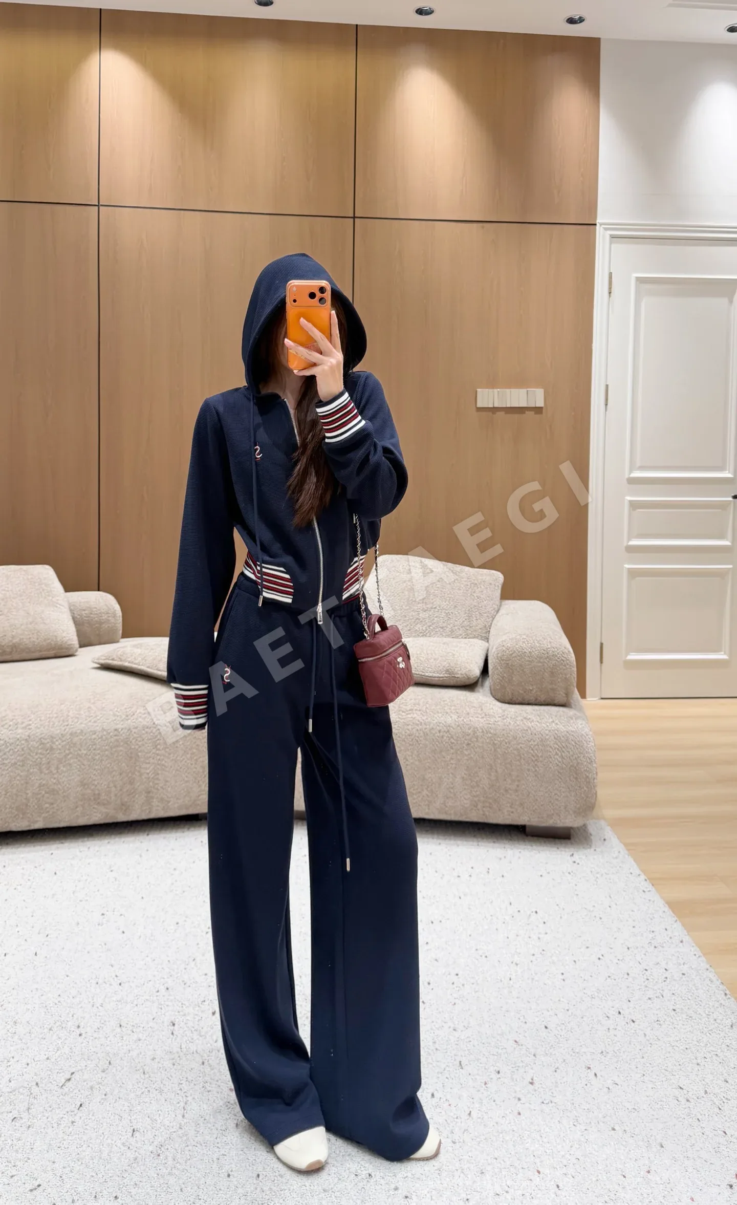 생로랑 여성 웨빙 재킷 팬츠 세트 163876