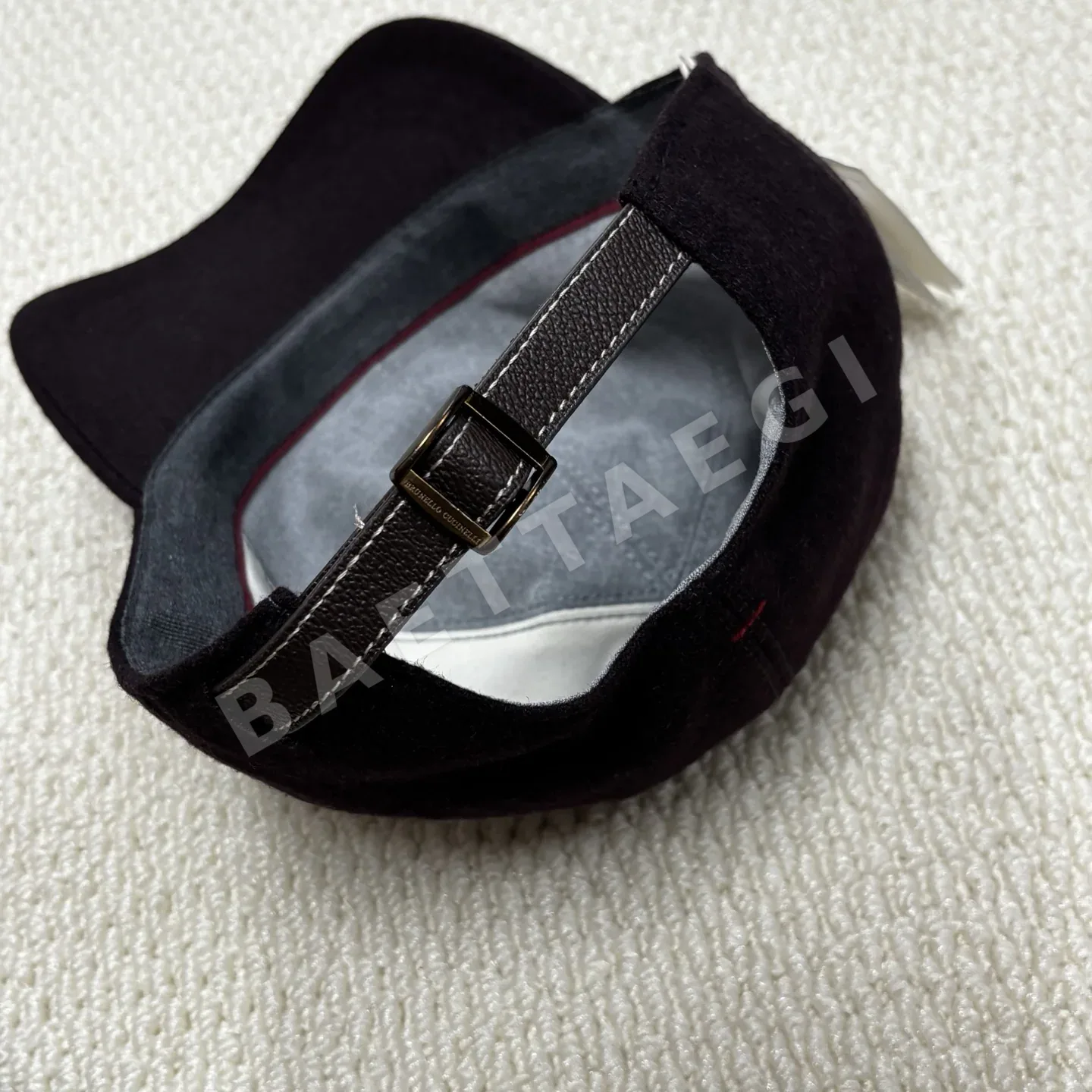 브루넬로쿠치넬리 본가죽 울 원단 베이스볼캡 상세 이미지 5