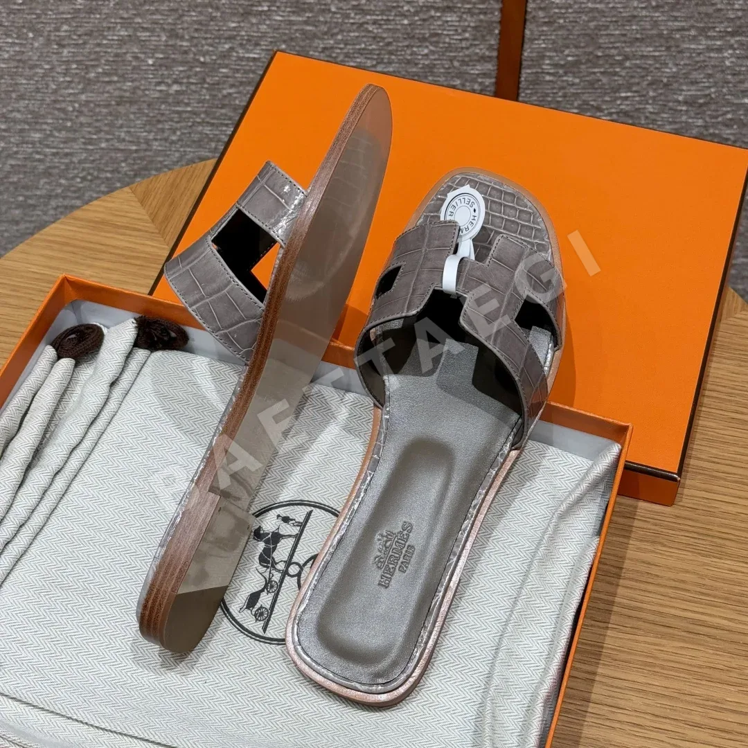 에르메스 오란 악어가죽 샌들 상세 이미지 5