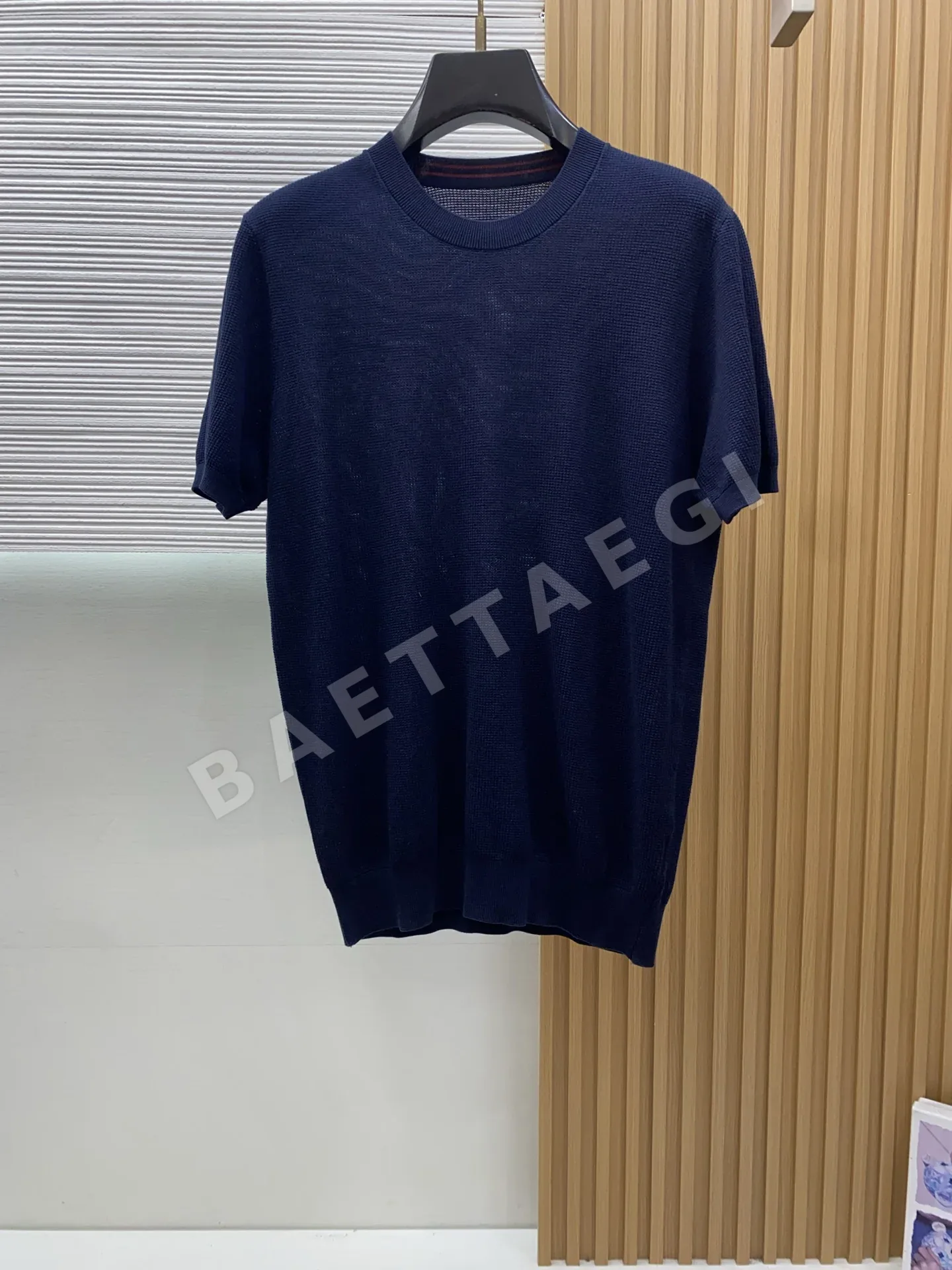 로로피아나 니트 크루넥 남성 반팔 티셔츠 48134