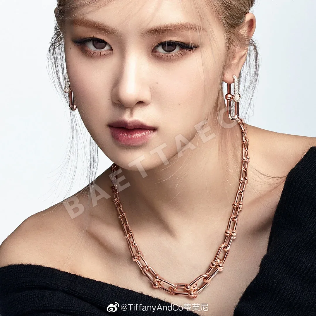 티파니 더블 링크 하프 큐빅 귀걸이 상세 이미지 6