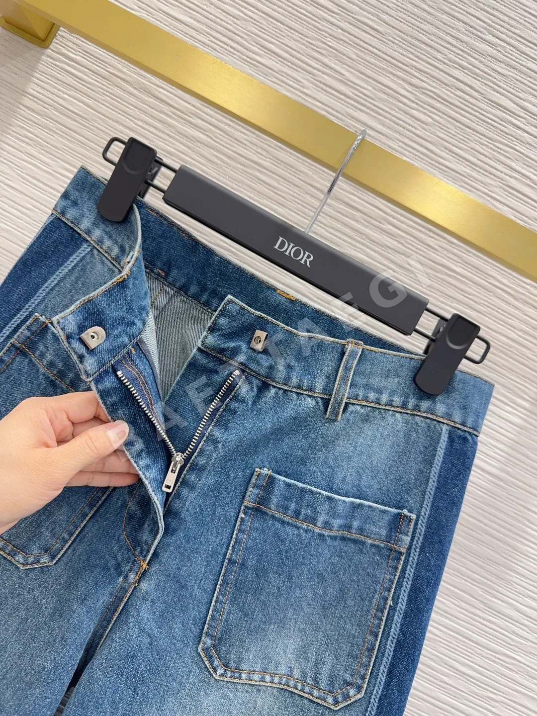 디올 여성 하이핏 데님 바지 상세 이미지 3