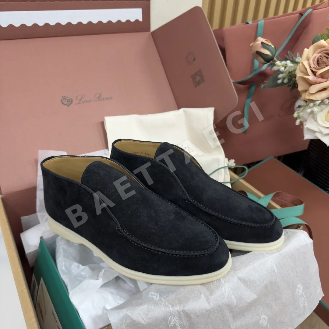 로로피아나 오픈워크 화이트 하이탑 로퍼 남성 신발 93270