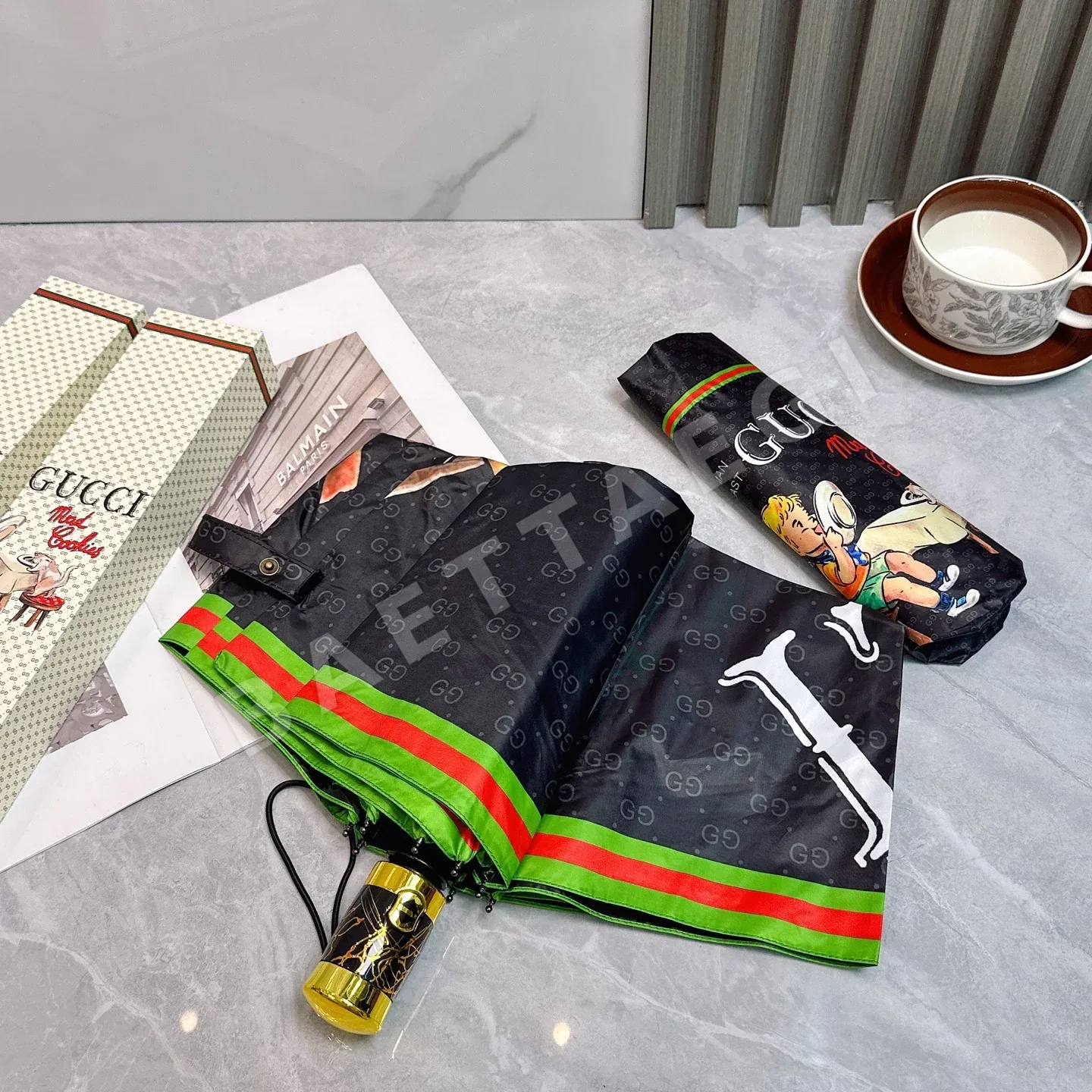 구찌 전자동 접이식 우산 상세 이미지 3