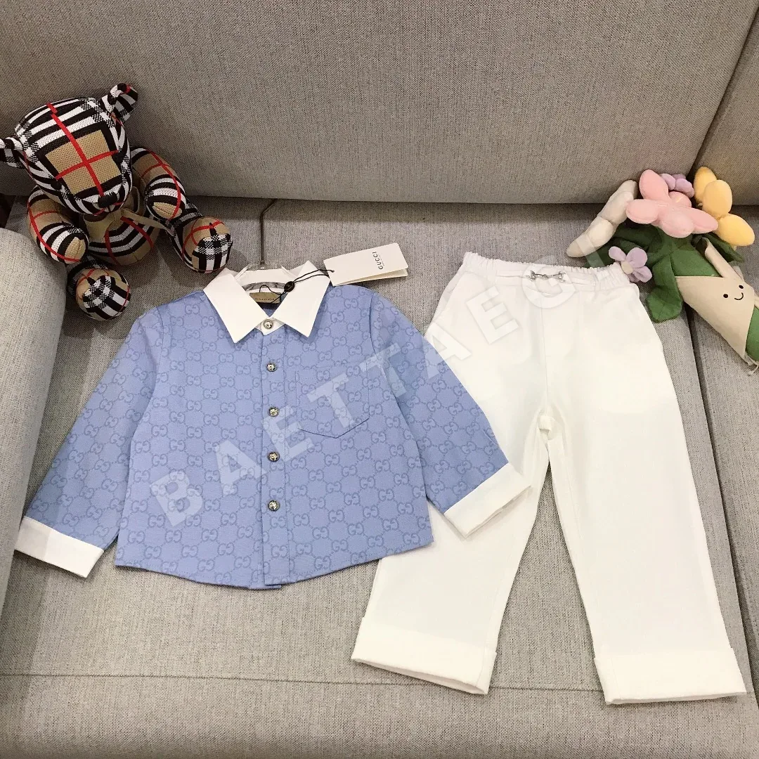 구찌 패치워크 카라 셔츠 세트 키즈 169595