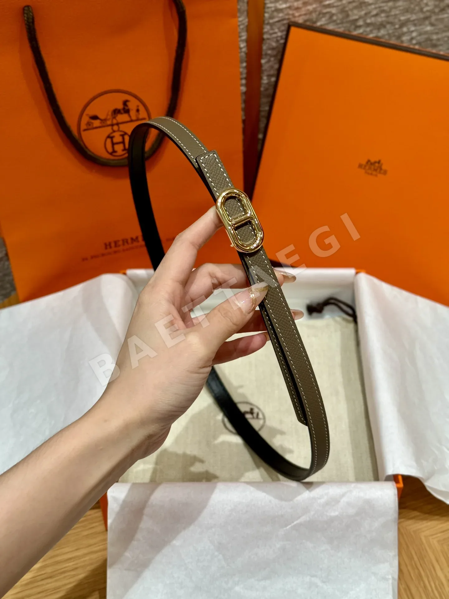 에르메스 셰느당클르 링크 양면 벨트 상세 이미지 4