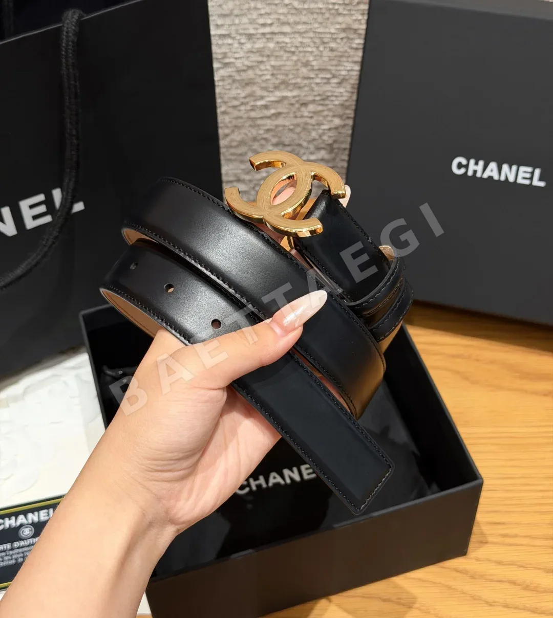 샤넬 클래식 CC 버클 스무스 카프스킨 벨트 상세 이미지 2